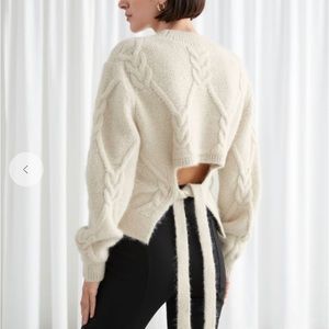 & Other Stories wool blend sweater with semi open back detail
